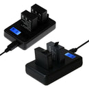Battery AHDBT-501 Dual USB Charger with Mini Cable for GoPro HERO 6/5 Black