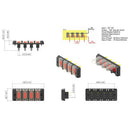4 Gang Waterproof Car Marine Rocker Switch Panel Circuit Breaker Red Button