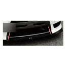 2pcs Front Adjustable Wind Splitter Bumper Lip Protector Rod Support Black