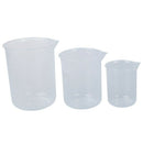 50 150 250 ml Laboratory transparent plastic 3 pcs measuring cup Measuring  L7G9