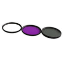 3 Pieces 52mm Professional Photography Lens Filter Kit for DSLR Camera, Includes