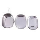 Home School Detachable Handle 2 Layers Stainless Steel Lunch Box 2.9" Heigh D2U3