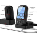 Kitchen LCD Wireless Digital Food Thermometer Probe Base BBQ Grill Meat Cooking