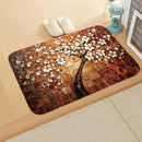 Floral Print Floor Mat Carpet Flannel Non-Slip Absorbent Kitchen Bedroom Ba