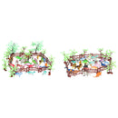 90PCS Mini Jurassic Dinosaur Animal & Tree Scene Playset Kits Toys