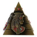 Egyptian Landmark Metal Pyramid Statue Home Decor Gift Table Shelf Ornament