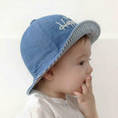 New Fisherman Cowboy Hat Infant Baby Caps Cartoon English Alphabet Sun Hat A