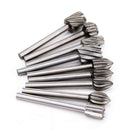 20pcs Burr Bit Grinder HSS For Routing Wood Rotary Milling File Cutter