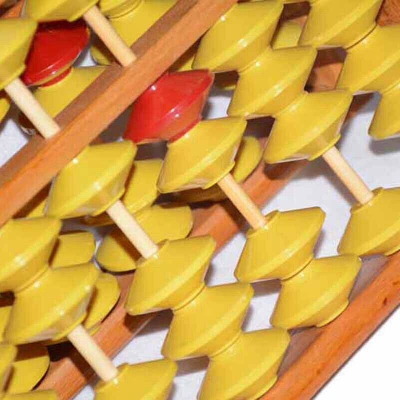 7 Column Non-Slip Hanging Wooden Abacus Chinese Soroban Educational Tool Ma Z2V1