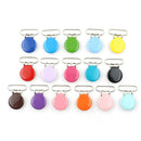 10pcs Mixed Color Infant Baby Metal Clips Pacifier Holder Alloy Suspender Hoo FT