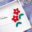 Fashion Women'S Pendant Earrings Japanese And Korean Girls Sweet Acrylic Fl