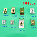 165X Mixed Car Fastener Fixed Screw U Type Gasket Clip For Car Door/Panel/Fender