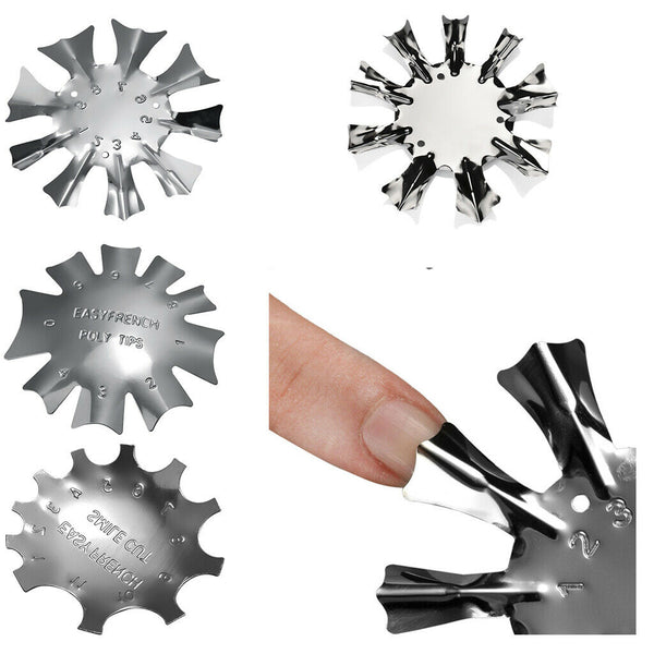 4 Styles Easy French Line Edge Nail Cutter Stencil Smile Shape Trimmer Clipper