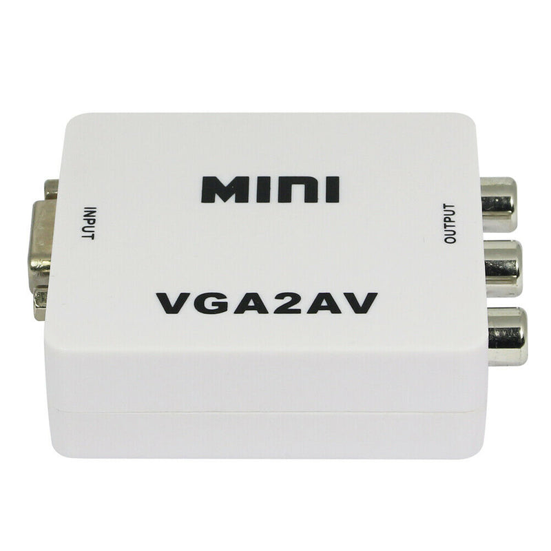 Premium Computer VGA to AV TV Composite RCA S-Video Scan Converter 1080P