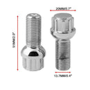 5x Iron Wheel Locking Bolts Fit for VW GOLF (M14x1.5) Radius Security Nuts
