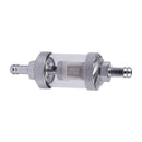 Universal Chrome Glass Fuel Petrol crude oil engine Inline Filter 5/16 "8mm