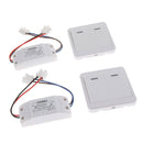 Wireless Smart Lamp Light Wall Switch 2 Gangs ON/OFF Remote Control 2sets