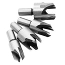 4pcs Practical Wood Plug Cutter Drill Bit Set Straight and Tapered Taper Cutting
