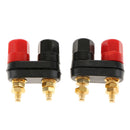 2pcs Terminal Binding Post Amplifier Dual Copper 2-way Banana Plug Jack
