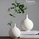 Tabletop Desk White Ceramic Vase Flower Vase Ikebana Art Pot Landscrape S
