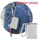Ash Tray with Lid Key Chain Carabiner Outdoor Mini Portable Ashtray Pocket Size
