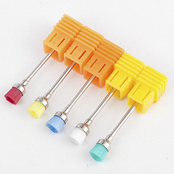 Pro Ceramic Drill Bit Nail Art Dust Brush Remover Nail Manicure Cleaner Tool-AU