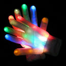 LED Flashing Gloves Glow 7 Mode Light Up Finger Tip Lighting Pair Rave Party ds