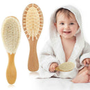 2pcs Baby Care Wooden Bathbrush Soft Hair Comb Head Massage for Boys Girls