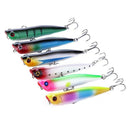 6pcs Wobbler Topwater Fishing Lure Hard Bait 10.5cm 15.7g Crankbait w/Hook