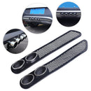 2Pcs Auto Car Grid Simulation Vent Double Tube Exhaust Pipe ABS Exterior BLK  Gw