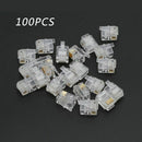 50Pcs RJ12 RJ11 Tel ADSL Crystal Head Modular Plugs 6P6C For Solid Connectors