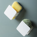 Kitchen Sink Shelf Sponge Scouring Pad Holder Wall Hanging Dishcloth Rack