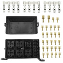 Universal DC 12V Car Marine Automotive 6-Way Relay+ 6-Slot Blade Fuse Holder Box