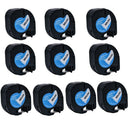 10Pcs Label Tapes Label Maker for Dymo 91201 Black on White 4M X 12Mm Label