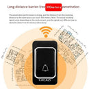 Cacazi Wireless Doorbell Waterproof Battery Button 300M Remote Receiver 36