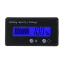 2in1 8-70V Blue LCD Acid Lead Lithium Battery Capacity Indicator Voltmeter Gauge