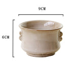 Luxury Beige Glaze Ceramic Succulent Flower Pot Planter Garden Decor for Home