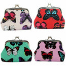 Women Butterfly Small Wallet Card Holder Coin Purse Clutch Bag Handbag (Red