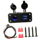 Dual  Socket Power Outlet Waterproof for Car Boat Marine ATV Mobile