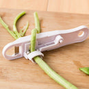 2Pcs Bean Peeler Slicer Cutter Shredder Multi-Purpose Green Remover Stringer