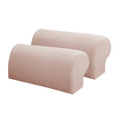 Sofa Armrest Covers Washable Loveseat Protectors with Flannel Checked Design