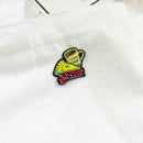 Fashion Coffee Tea Toast Pins Brooch Creative Badges Jacket Lapel Ornaments A