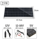 Solar Panel 25w 12v Double Usb Portable Power Bank Board External Battery C