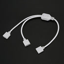 1 to 2 Female 5 Pin Flexible Connector RGBW LED Strip Splitter Cable White X7G7