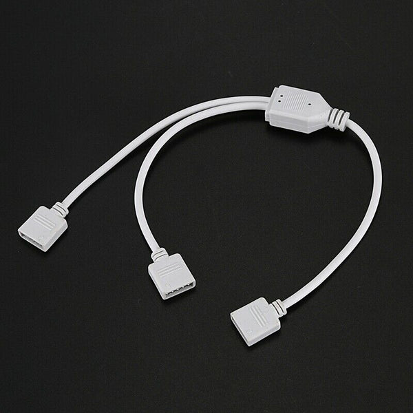 1 to 2 Female 5 Pin Flexible Connector RGBW LED Strip Splitter Cable White X7G7
