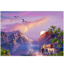 5D Sunset Dolphins Diamond Painting Embroidery DIY Cross Stitch Home Decor