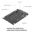 2 in 1 mSATA to SATA NGFF M.2 to SATA3 Adapter Converter Card SSD for Laptop PC