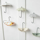 6X COLORFUL UMBRELLA WALL HOOK KEY COIN HAIR PIN HOLDER ORGANIZER WELT VFI