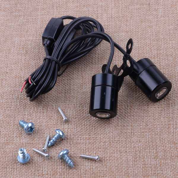 2pcs Universal Angel Wing LED Projector Motorcycle Lamp Shadow Welcome Light