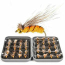 40pcs Fly Fishing Lure Bionic Hooks - High Simulation Flies Fish Bait (Yell W3P1